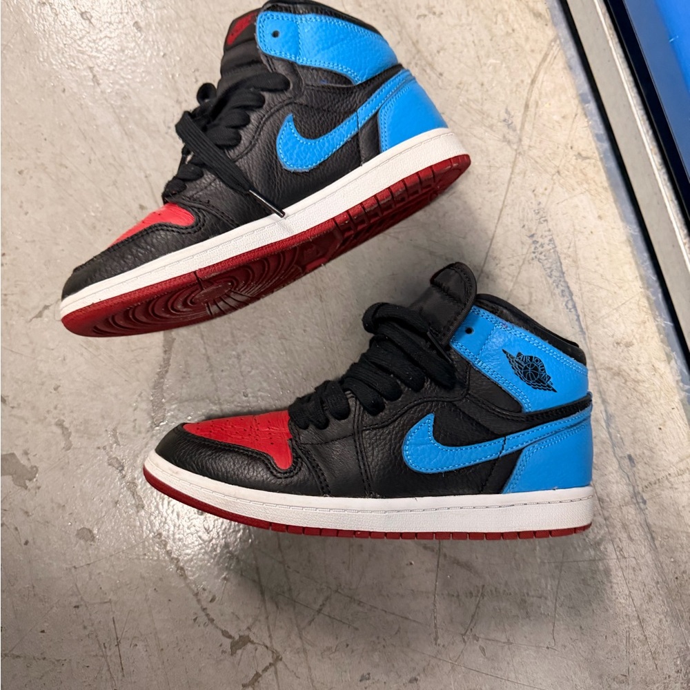 Jordan 1 high Retro Kids Sneakers Black Red Blue